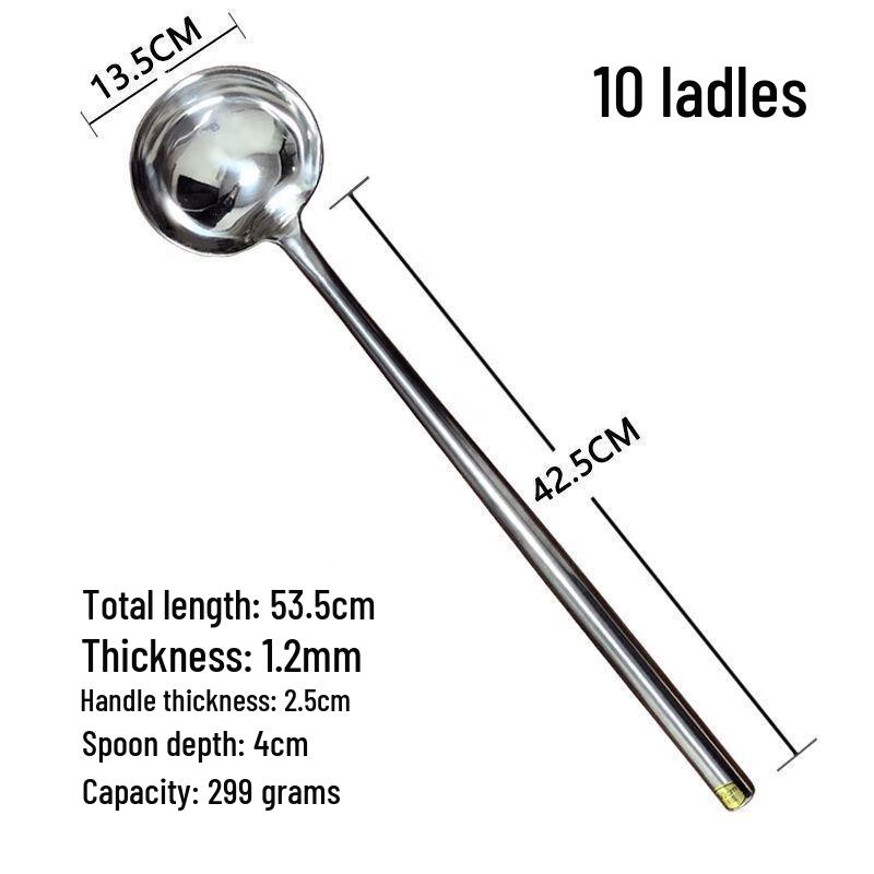 Wei Jie Xing Stainless Steel Wok Ladle Set (5-Pack)