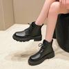Fashion Women's Shoes 2024 Brand Ankle Women's Boots Classics Modern Boots Women Round Toe Front Lace-up Low Heel Plus Size Ladies Shoes
