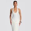 Women's 2025 European & American Style Halter Spliced Strappy Long Slim Fit Dress