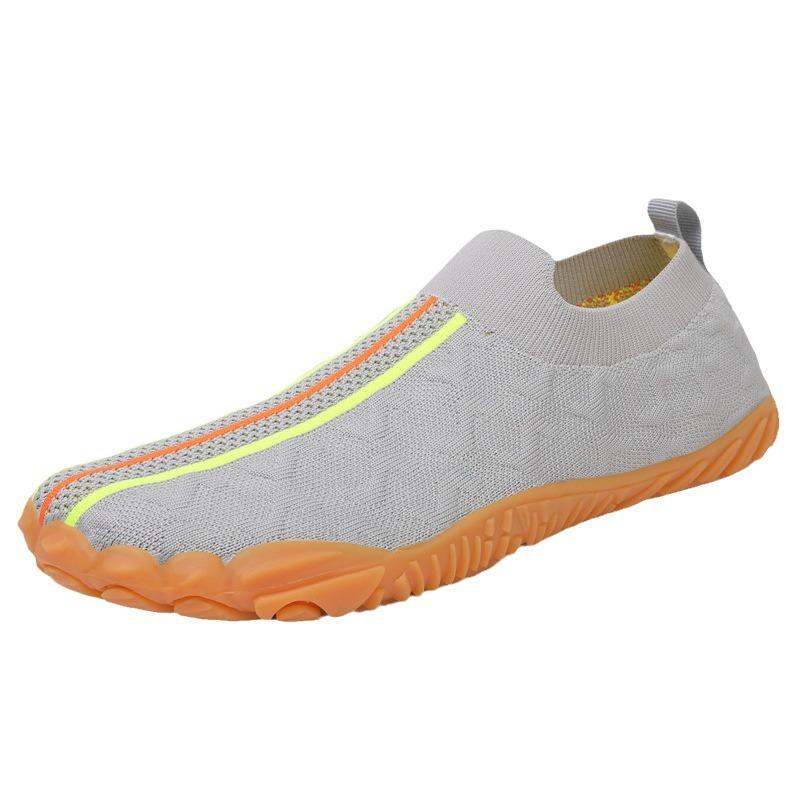 New High-elastic Flying Woven Shoes Men's Casual Shoes Light and Breathable Light-mouth Shoes Comfortable and Soft Board Shoes