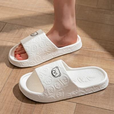 Neue Mode Sommer Paar Cartoon Relief Flache Rutschen Geschmeidig Dünne Sandalen Für Frauen Männer Hausschuhe Damen Hause Innen-Flip-Flops