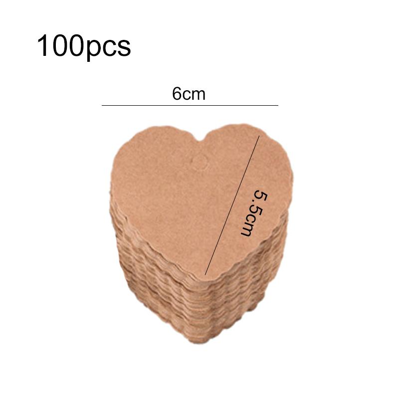 50/100 pcs Kraft Paper Tags Heart Kraft Paper Gift Tags for Gifts Arts and Crafts Wedding Thanksgiving Christmas Birthday Party