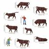 1:87 Scale Cow Models, 36-Piece Set, for Architectural Use in Farms, Ranches, and Cow Farms, Micro Landscapes, and Decorative Layouts, Dioramas, Educa