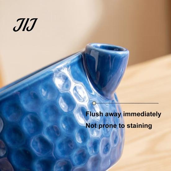 Food Prep Bowl Ceramic Berry Washing with Drain Holes, Self Spinning Fruit Strainer Vegetable Washer, Swirling Rinsing Colander for Strawberries