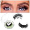Yousheng 2 Pairs Self-adhesive False Eyelashes Reusable Natural Look Wispy Fluffy Handmade Fake Lashes Strips Women Eye Makeup Tools