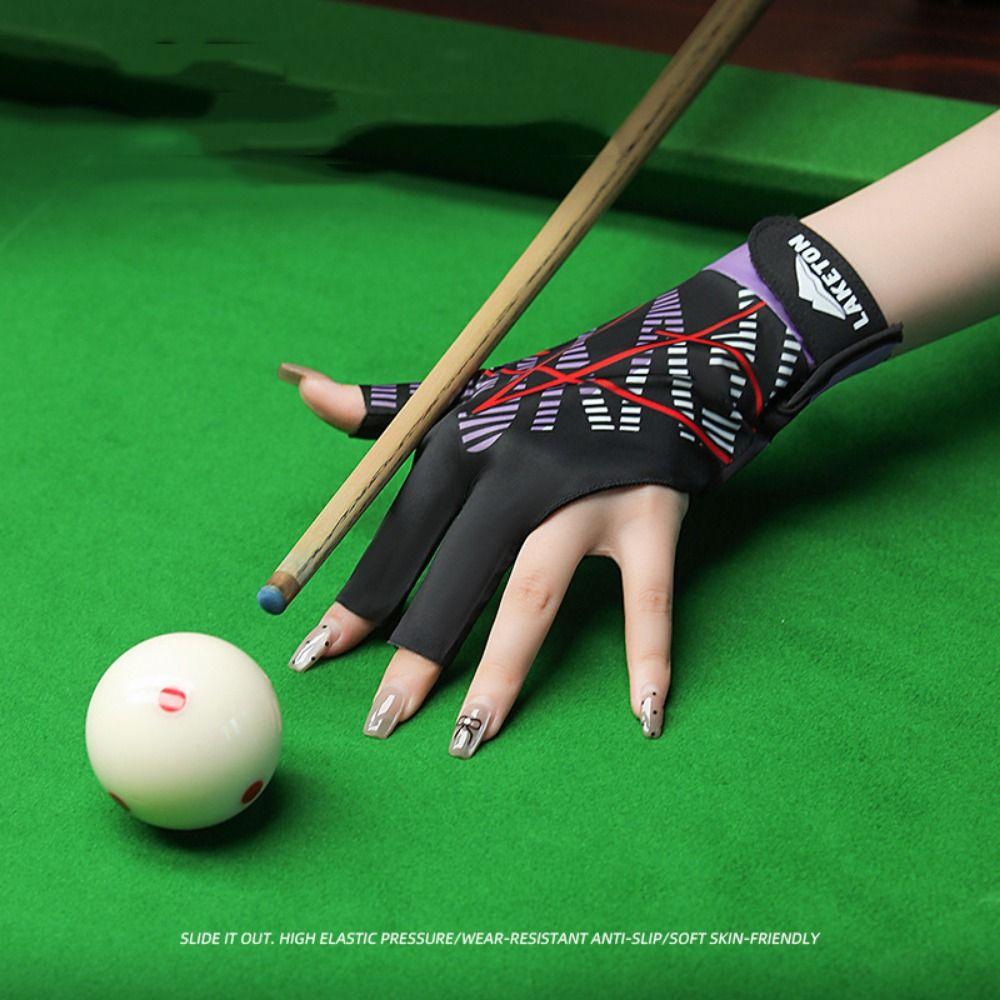 Wear-resistant Snooker Glove Left Hand Three Cut Gloves Left Hand Billiards Gloves  Women