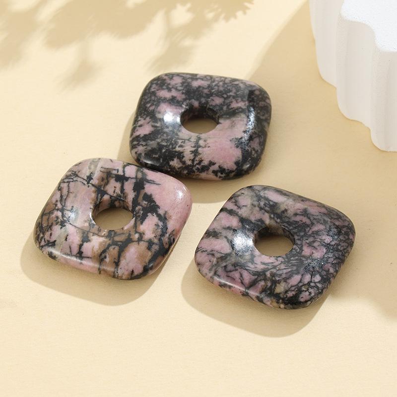 30mm Naturstein Kristall Achat Pi Xiu Quadrat DIY Schmuckzubehör