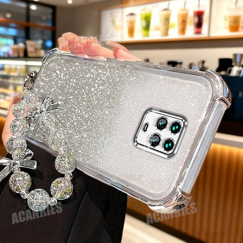 

Note9s Star Lanyard Plating Glitter Shockproof Silicone Case On For Xiaomi Redmi Note 9 Pro 9pro 9s 4g Note9 Back Cover Note9pro Redmi Note 9