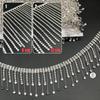 1Yard Long Tassel Ribbon Fabric Fringe Decoration Irregular Rhinestone Chain Beaded Shoes Bag Clothing Wedding Diy Sewing Tassel