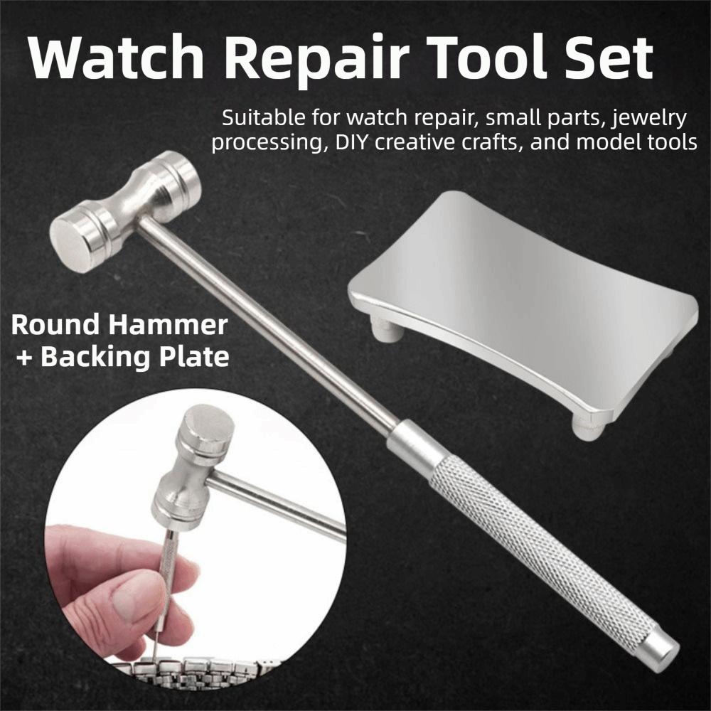 2Pcs/Set Anti-Skid Steel Jewelry Hammer Durable Bracelet Repair Tool Metal Stamping