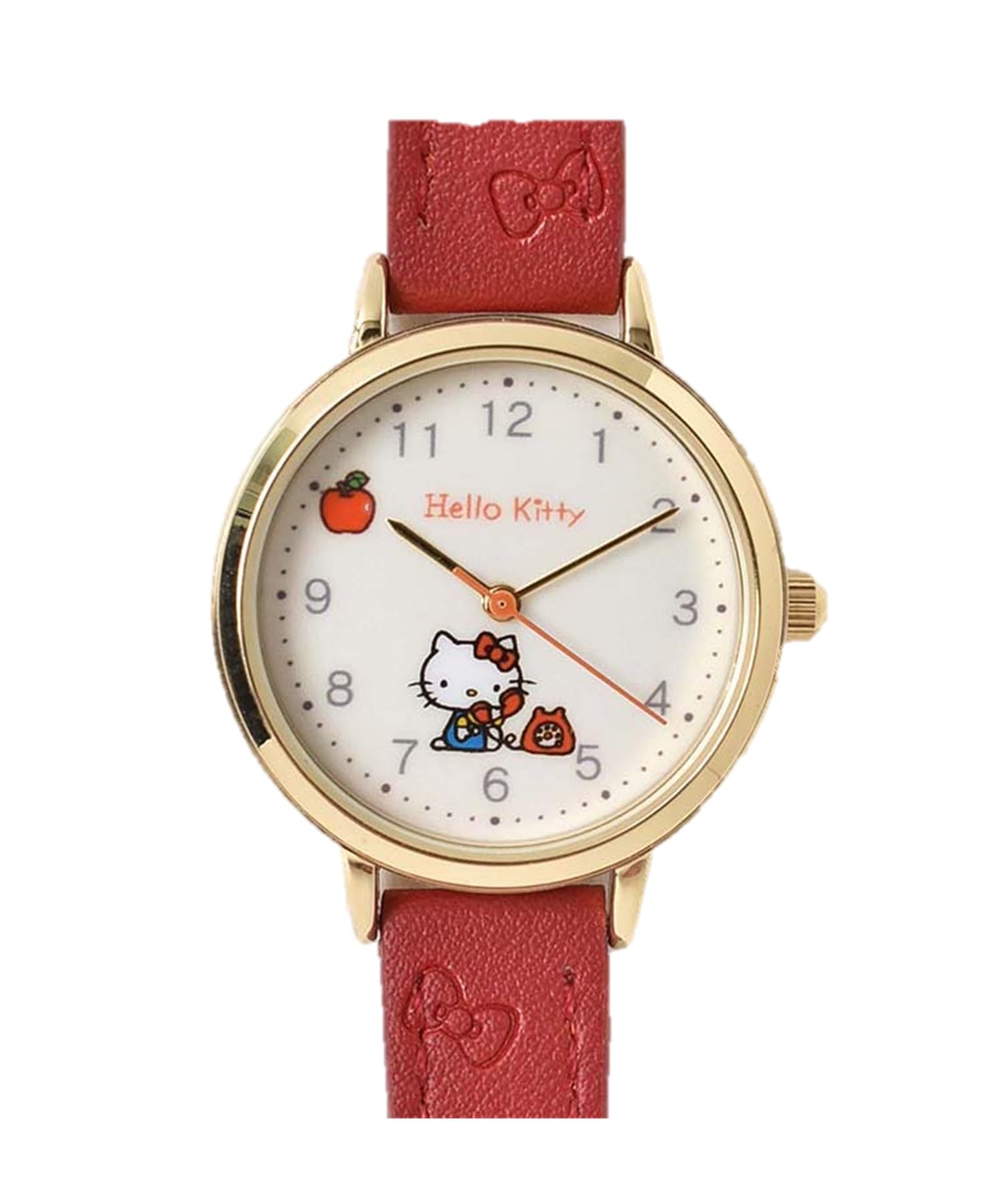 

Bleu Bleuet Hello Kitty Ribbon Embossed Watch (Red)