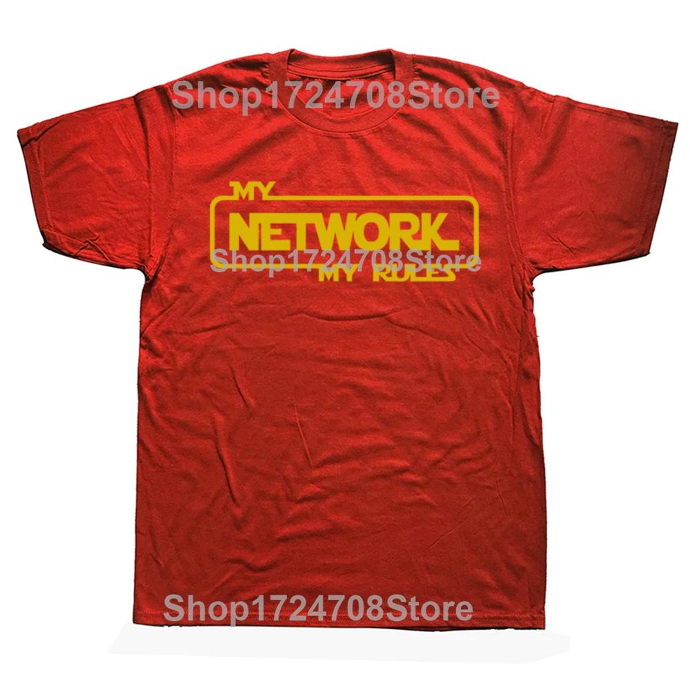 Lustige My Network My Rules Grafik T-Shirts Herren Damen Mode Lässiges T-Shirt 100% Baumwolle Locker Übergröße Netzwerkadministrator T-Shirt