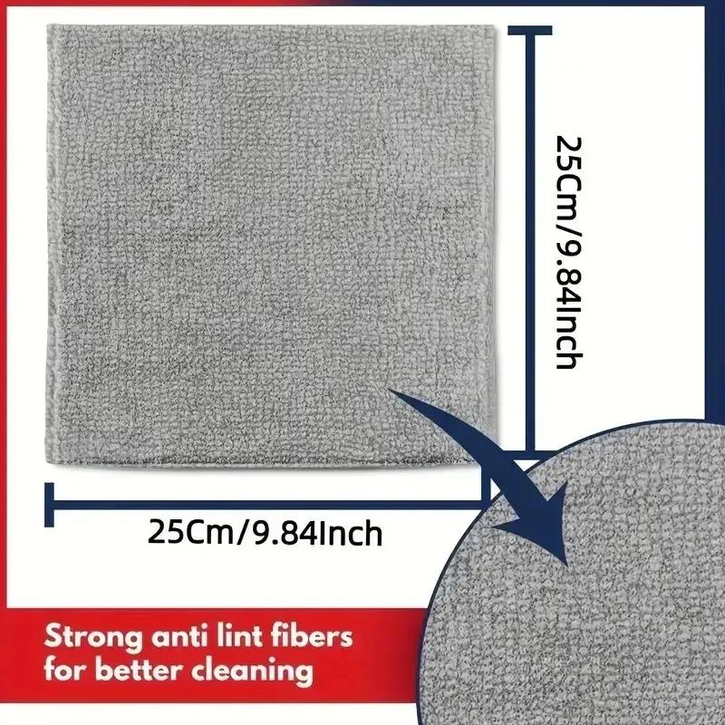 5/10/20PCS Kitchen Towel Ultra-fine Fiber Light Gray Cleaning Cloth Set Absorbent Soft and Stain-removing Cloth