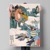 Pokemon Gyarados and Koi Leaping Dragon Gate Decorative Painting Traditional Art - Style Mural Unique Gift for Anime Lovers