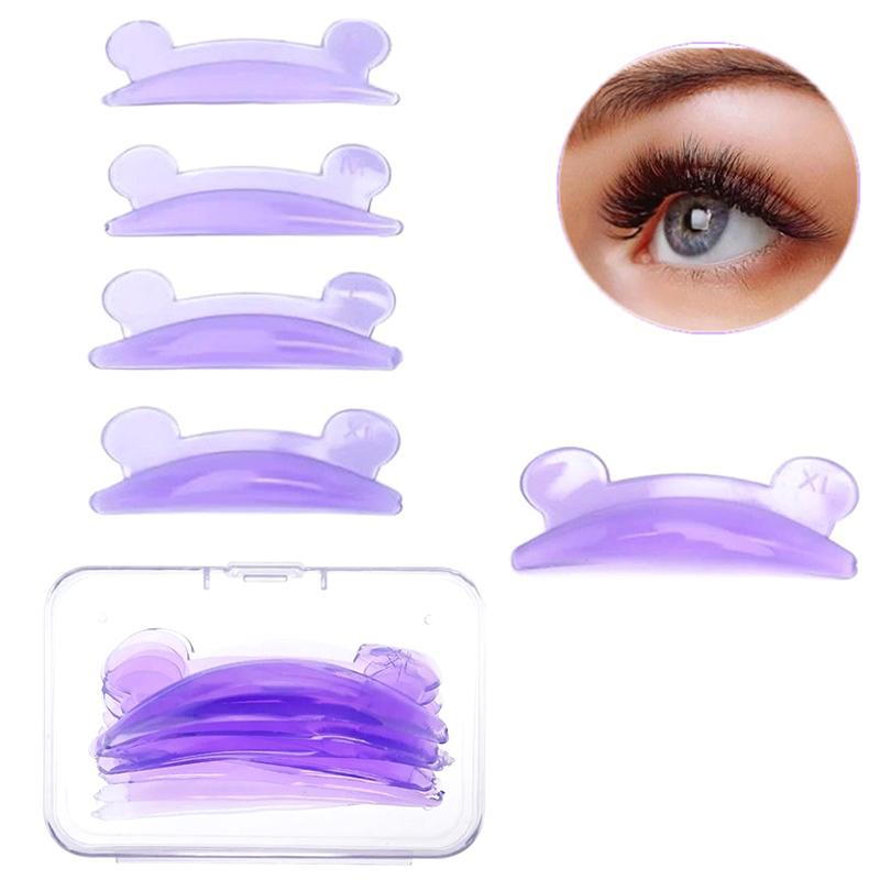 4 Pair Lash Lift Silicone Pads Bear Shape Eyelash Perm 3D Curler Eye Patches Applicator Tools Eyelashes Extension Accessories