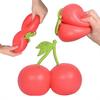 1/2 Stück Simulation Kirsche Quetschspielzeug Dehnbar Langsam Rückprallend Kirsche Fidget Spielzeug Tragbar Simulierte Frucht Sensorisches Spielzeug