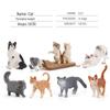 Children's Black and White Kitten Simulation Set - Toy Cat Figurine