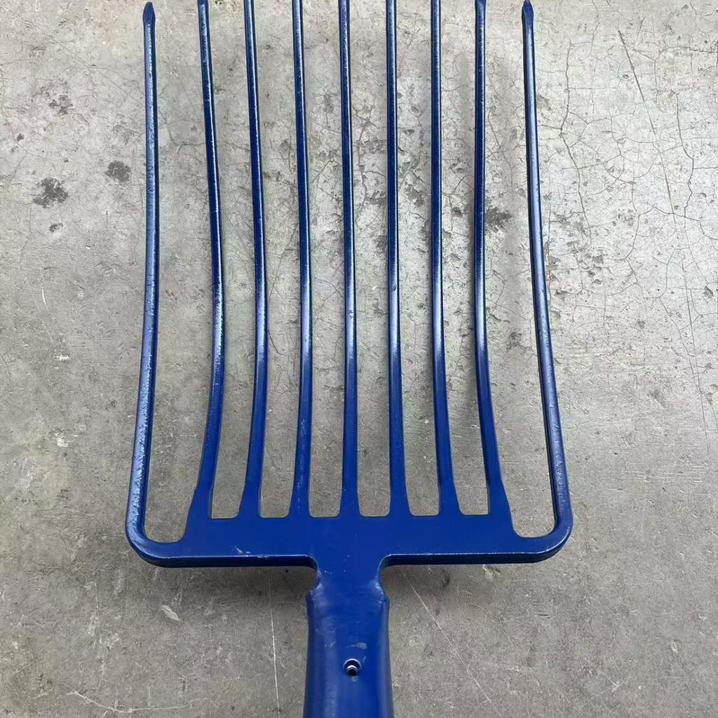 New Authentic Nine-Tooth Steel Fork - Multi-Purpose for Railroad Ballast, Coke, Coal, Hay, and Fine Steel Tools.