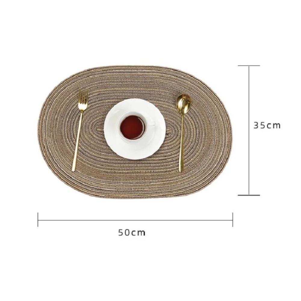 Washable Heat Resistant Pad Hand-woven Braided Table Place Mats  for Dining Table