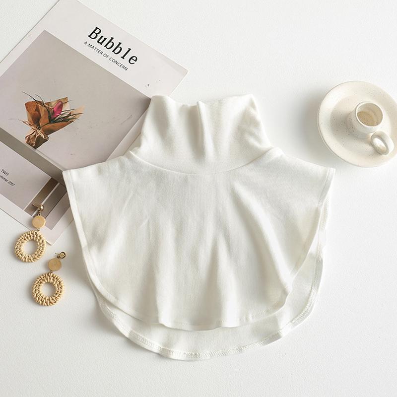 

Осень Зима Водолазка Ложный Воротник Полосатый Однотонный Ложная Блузка Топ Съемный Шарф-обертка Для Женщин Аксессуары для Одежды