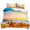 Three-piece Ebay Beach Scenery Quilt Cover Sheet 3d Digital Bedding