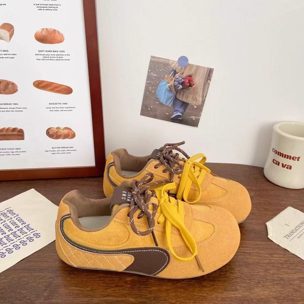 

Retro Forrest Gump shoes soft sole dopamine mango dexun shoes women s 2025 spring new ins Korean version casual board shoes 40 жёлтый