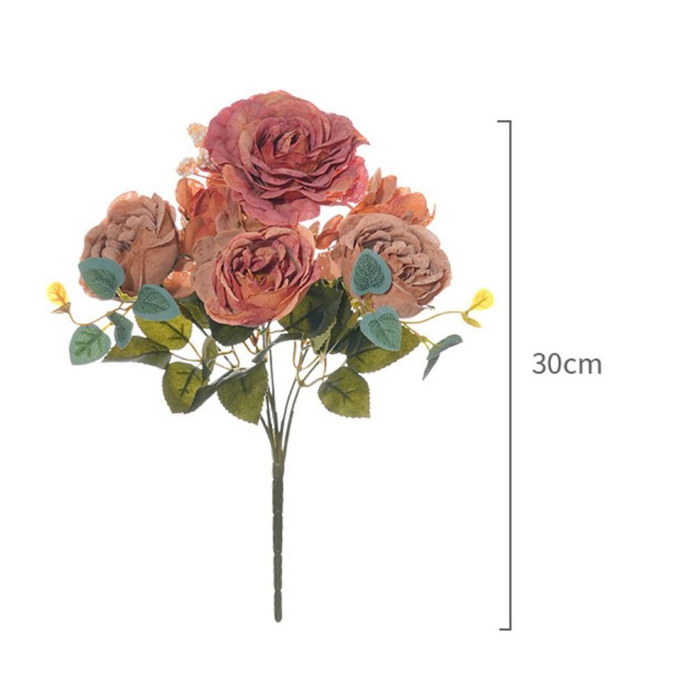 Rose Artificial Peony Flowers Landscape Silk Hydrangea Fashion Bridal Bouquet  Wedding Arrangements
