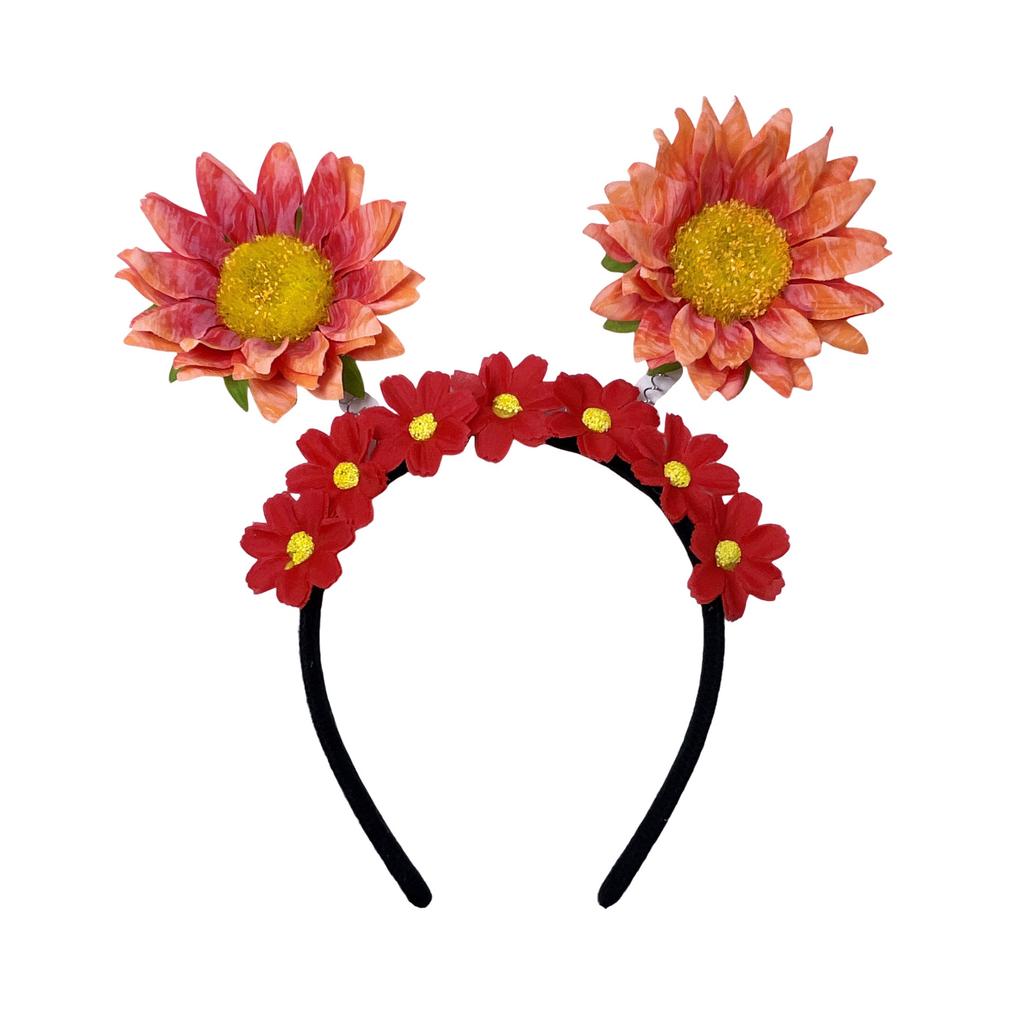 Simulierter Sonnenblumen-Frühlings-Haarreif Themenpark Hochzeitsfeier Niedliche Sonnenblumen-Kopfbedeckung