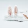 Cute Bunny Ear Cosmetic Hairband Fluffy Elastic Makeup Accessory for Shower Face Washing Facial Spa Cosplay