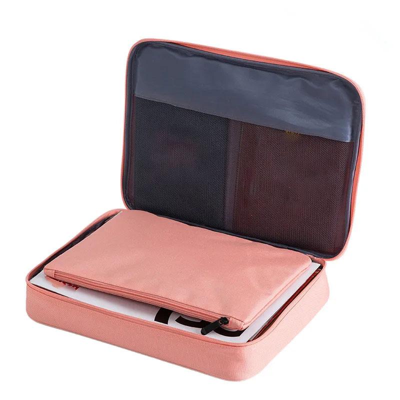 Portable Document Storage Bag Multifunction File Organizer for Tickets Certificate Passport Card Storage Case Waterproof Large Capacity Travel Bags