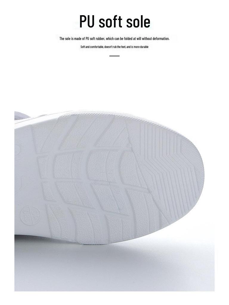 Breathable Anti-static Mesh Shoes with Thick Soft Soles and Non-slip Velcro Canvas