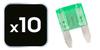 Car fuse kit, 10 pieces