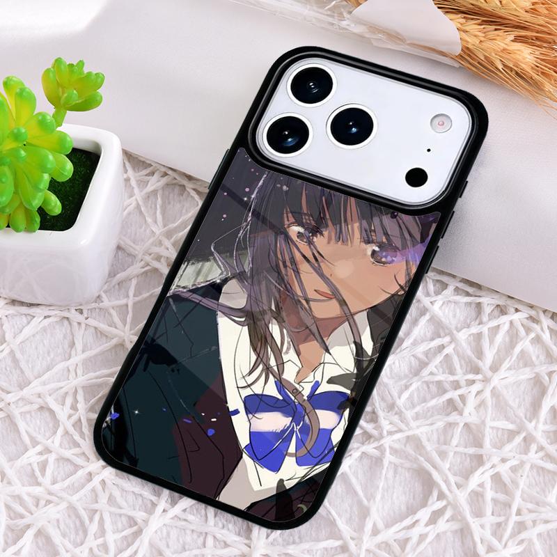 Sad Japanese Anime Shockproof Phone Case for iPhone 17 Air 16e 15 11 12 14 13 Pro Max Cover Coque