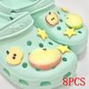 1Set Summer Fresh Apple Sliced Shoe Charms Set Advanced Fruit Shoe Decorations DIY 3D Detachable Buckle Shoes Accessories