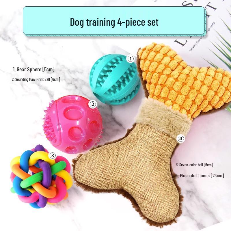 Durable Deer-Themed Dog Training & Chew Toy Set
