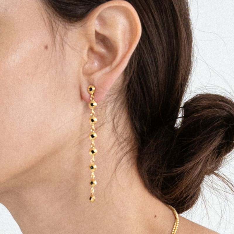 Ahndronico `drop` sapphire earring(single)