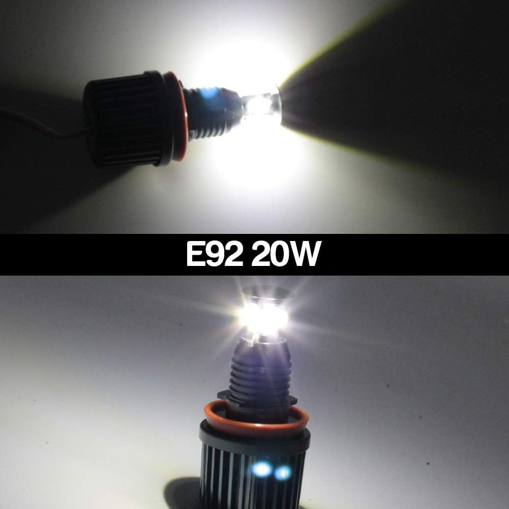 Biqing H8 LED Squid Ring Bulb 40W 6000K LED Canceller Built-in Angel Eye LED