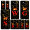 Marble Letter Phone Case Cover for Xiaomi Poco F7 Ultra F6 F5 F4 F3 X6 X5 X4 X3 NFC C51 C55 M4 GT 5G Soft TPU Shell Fundas Bags