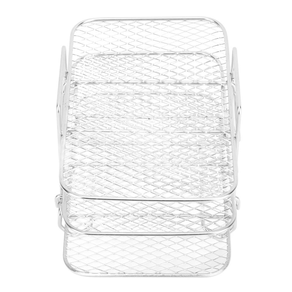 Silver Baking Rack Rectangle Shape Dehydrator Rack Durable Air Fryer Rack Food Dehydrating