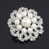 Korean Style Pearl Rhinestone Flower Brooch – Versatile Lapel Pin Accessory