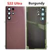 S908 Housing For Samsung Galaxy S22 Ultra Plus S901 S906 5G Battery Cover Glass Repair Back Door Rear + Logo Camera Lens