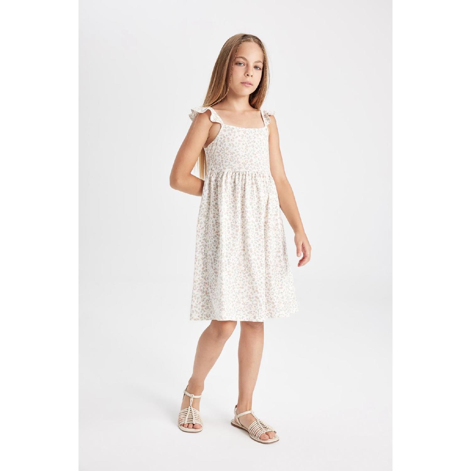 

Girl s Floral Strap Dress D2068a824sm 5-6 Yaş