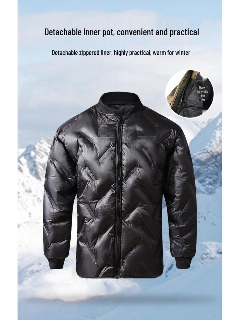 Men's Winter Thickened Velvet Camouflage Jacket - Warm, Wear-Resistant, Cold-Protective Labor Coat for Northeast Conditions.