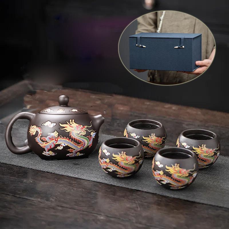 Original Ore Color-Changing Phoenix Cry Purple Clay Teapot - Large Capacity for Brewing Tea