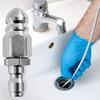 Sewer High-Pressure Nozzle 1/4 Inch Quick Connector Sewer Cleaning Nozzle Pipe Cleaner Rust-Proof Attachment for Plumbing Sewage
