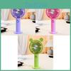 Cute Cartoon Round Ear Solid Base Stand Fan Lithium Battery Operated Handheld Rechargeable Fan