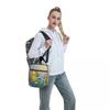 Butterfly Stands On Flowers Oil Insulated Lunch Bag for Women Office Cooler Thermal Food Box Tote Portable Lunch Boxes Container