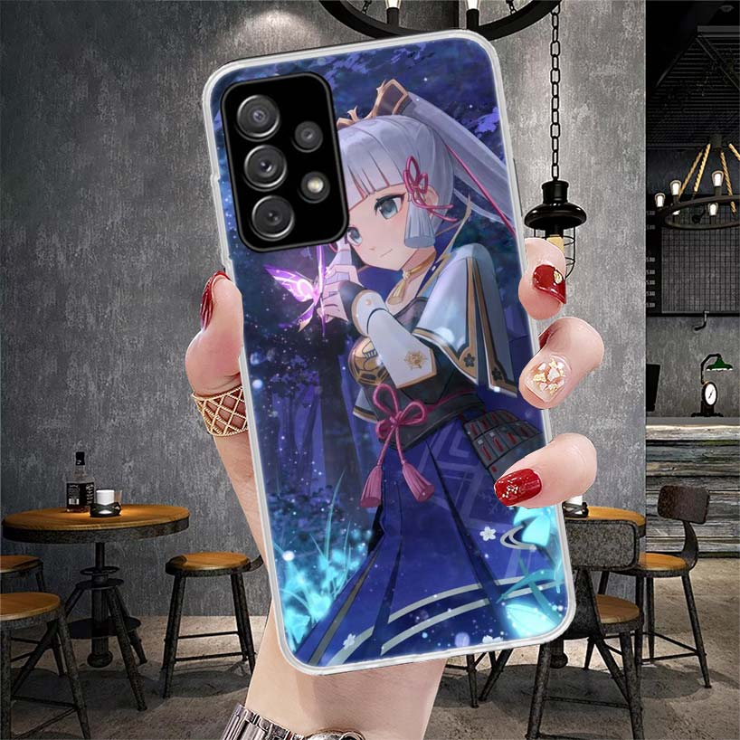 Genshin Impact Kamisato Ayaka Phone Case For Samsung Galaxy A12 A22 A32 A52 A72 A02S A51 A50S A71 A70 A31 A20S Note 20 Ultra S10