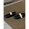 Xiaoxiangfeng Light Mouth Mary Jane Shoes Women's Velcro Color Matching Flat Ballet Shoes Dance Shoes