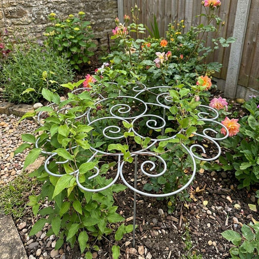 Rust-Proof Metal Plant Support Ring Weather-Resistant Flower Frame Support Garden Decoration